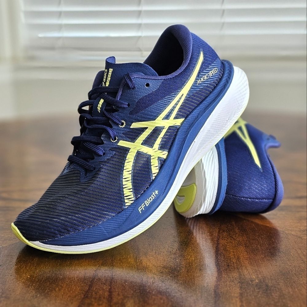 ASICS Magic Speed 3 Running Racing Shoes Men's 8 Illusion Blue White 1012B518